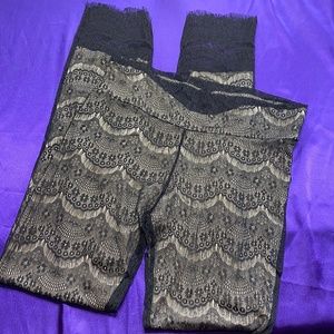 Vintage 📌 Petrol Rare Unique Lace Pants w/ Fray